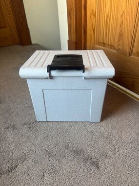 Eldon Office Gray Portable Storage Tote